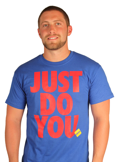 JUST DO YOU Mens Tee Shirt by AiReal Apparel in Royal Blue
